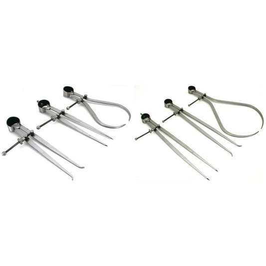 Inside & Outside Precision Divider Calipers Measuring Tools Kit 6 Pcs