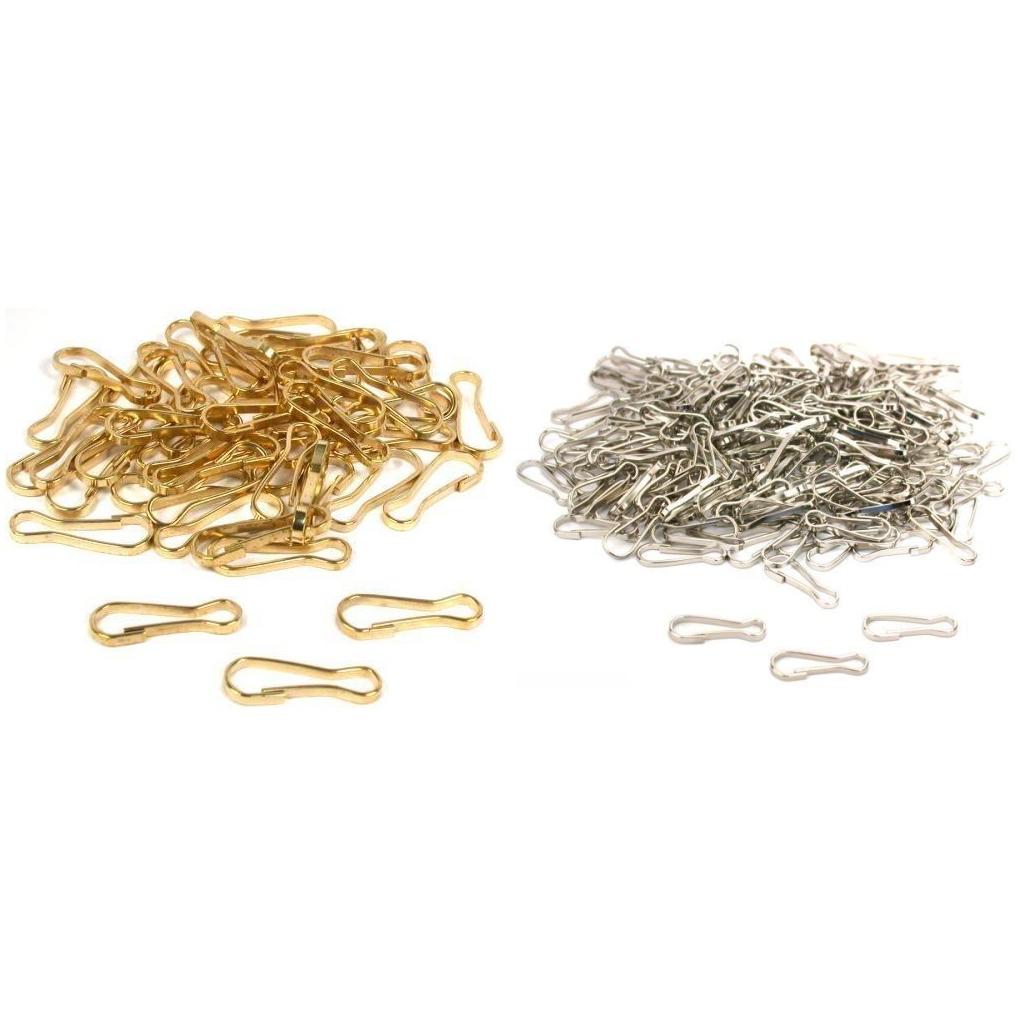 Gold & Nickel Plated Lanyard Hooks Key Chain Craft Jewelry Findings Kit 400 Pcs