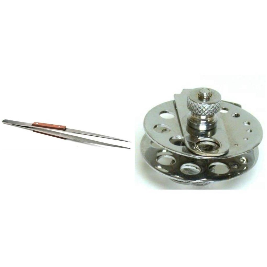 Bead & Pearl Vise Beading Jewelers Tool with Fiber Grip Tweezers
