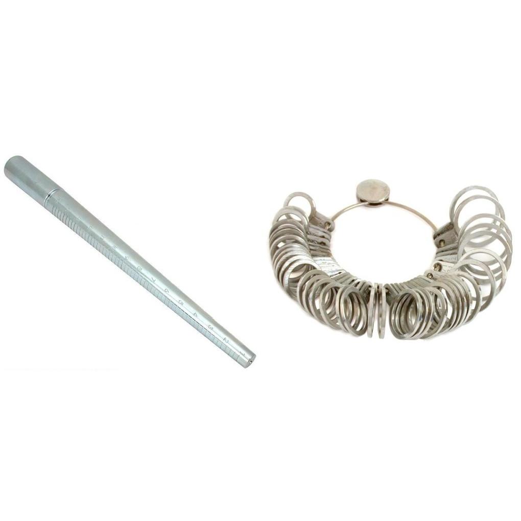 Steel Ring Stick Mandrel Sizer & Finger Gauge Size 1-15 Jewelers Tools