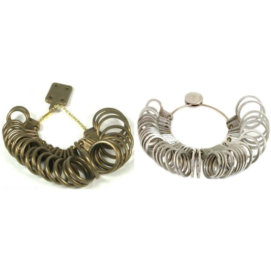 2 Finger Gauges Ring Sizers Plastic Sizes 1-13 Metal Sizes 1-15 Jewelers Kit