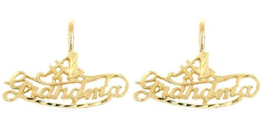 #1 Grandma Pendant Charm 14K Bracelet Necklace Jewelry 2 Pcs