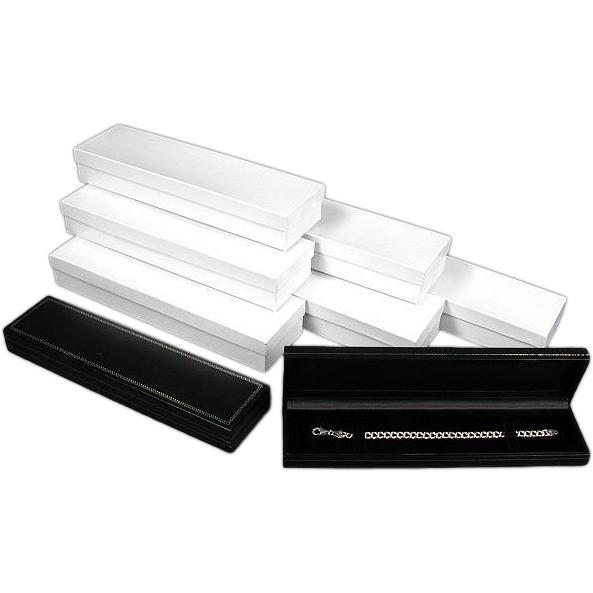 6 Black Watch & Bracelet Jewelry Gift Boxes 8 5/8"