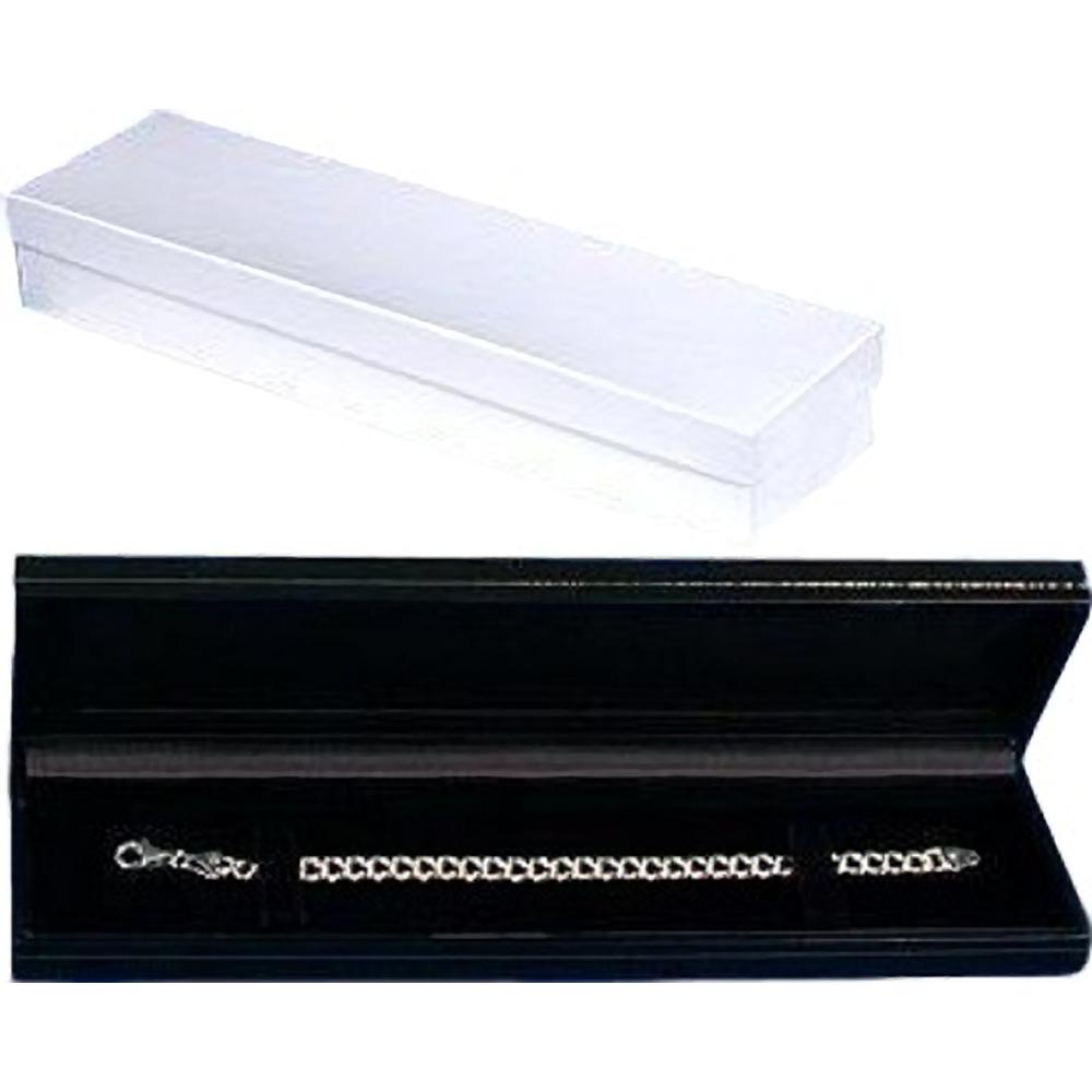 6 Black Watch & Bracelet Jewelry Gift Boxes 8 5/8"