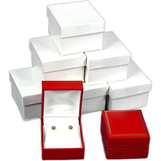 6 Red Earring Boxes