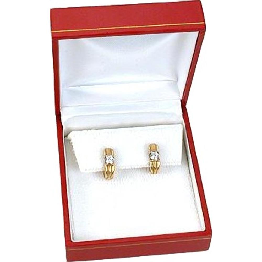 6 Red Leatherette Earring Boxes Gift Jewelry Displays