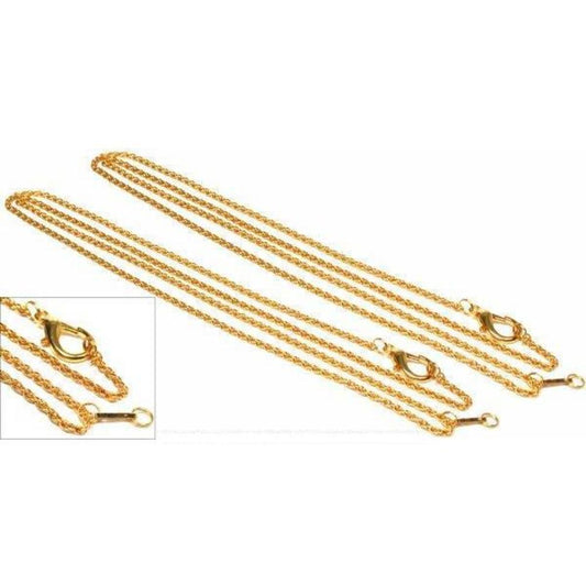 Loupe Chains Gold Plated 36" 2Pcs