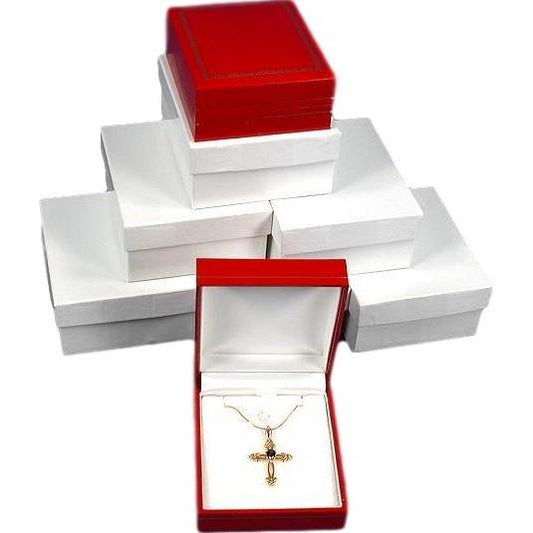 6 Red Earring & Pendant Boxes