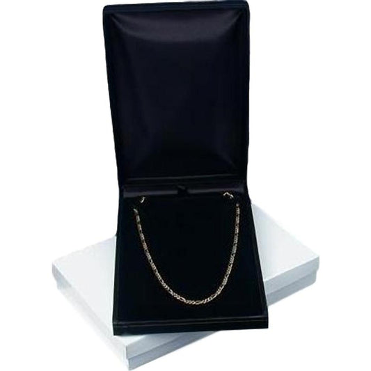 Necklace Gift Box Black Faux Leather 4 3/4"  (Only 1 Box)
