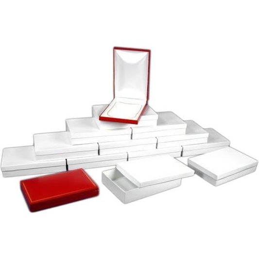 12 Red Necklace Boxes 7 3/8"