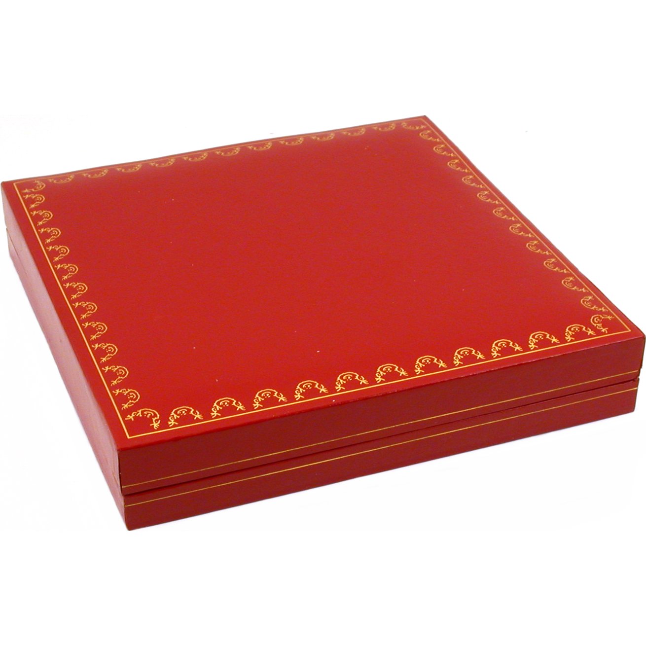 Necklace Gift Box Red Faux Leather 6 1/2" (Only 1 Box)