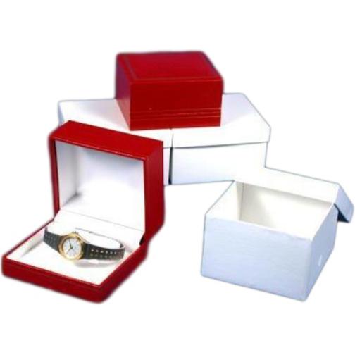 3 Bangle Bracelet Watch Boxes Red Leather Gift Display