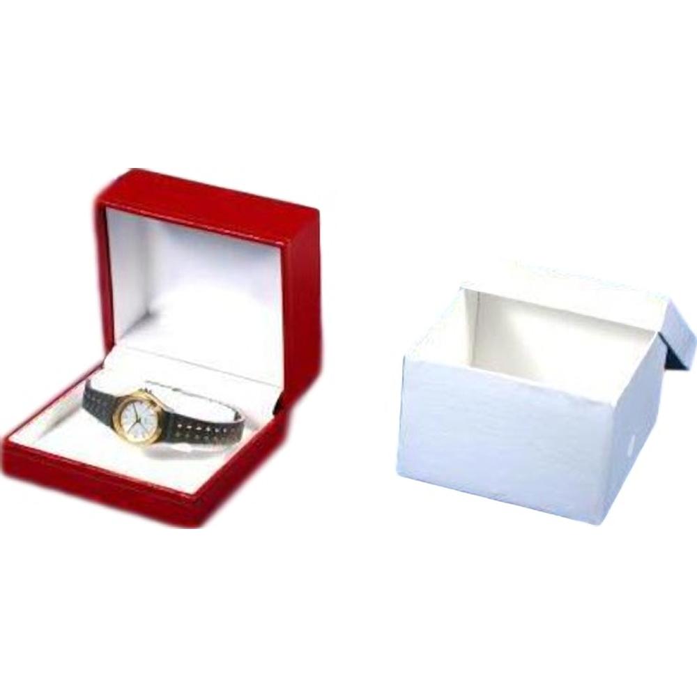 3 Bangle Bracelet Watch Boxes Red Leather Gift Display