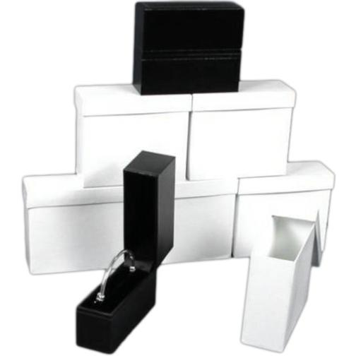 6 Bangle Bracelet Boxes Black Leather Gift Display Box