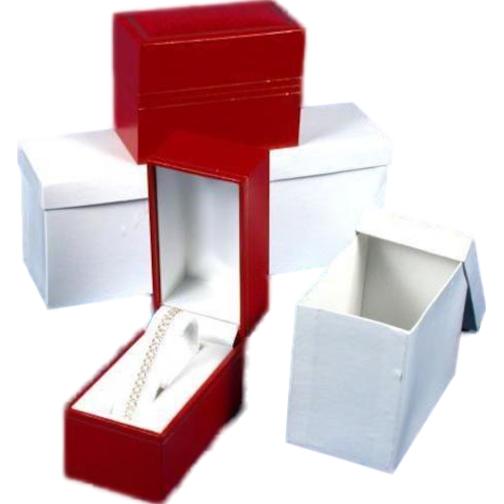 3 Red Leather Bracelet Watch Boxes Gift Displays