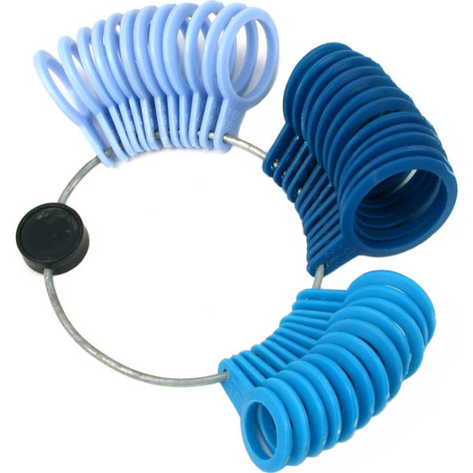 Finger Gauge Sz 1-15 Plastic Colored