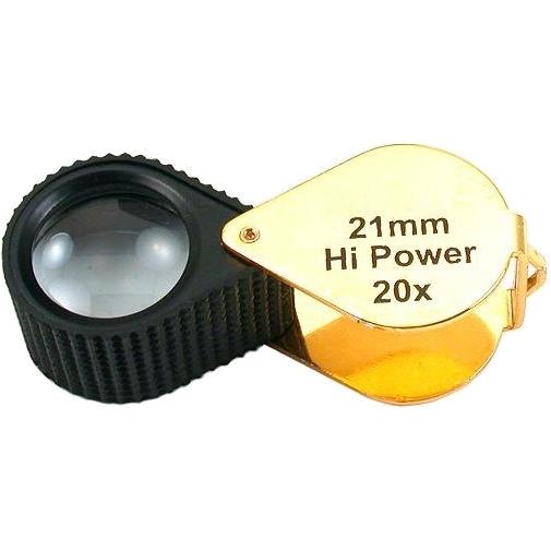 20x Round Loupe Gold Tone 21mm