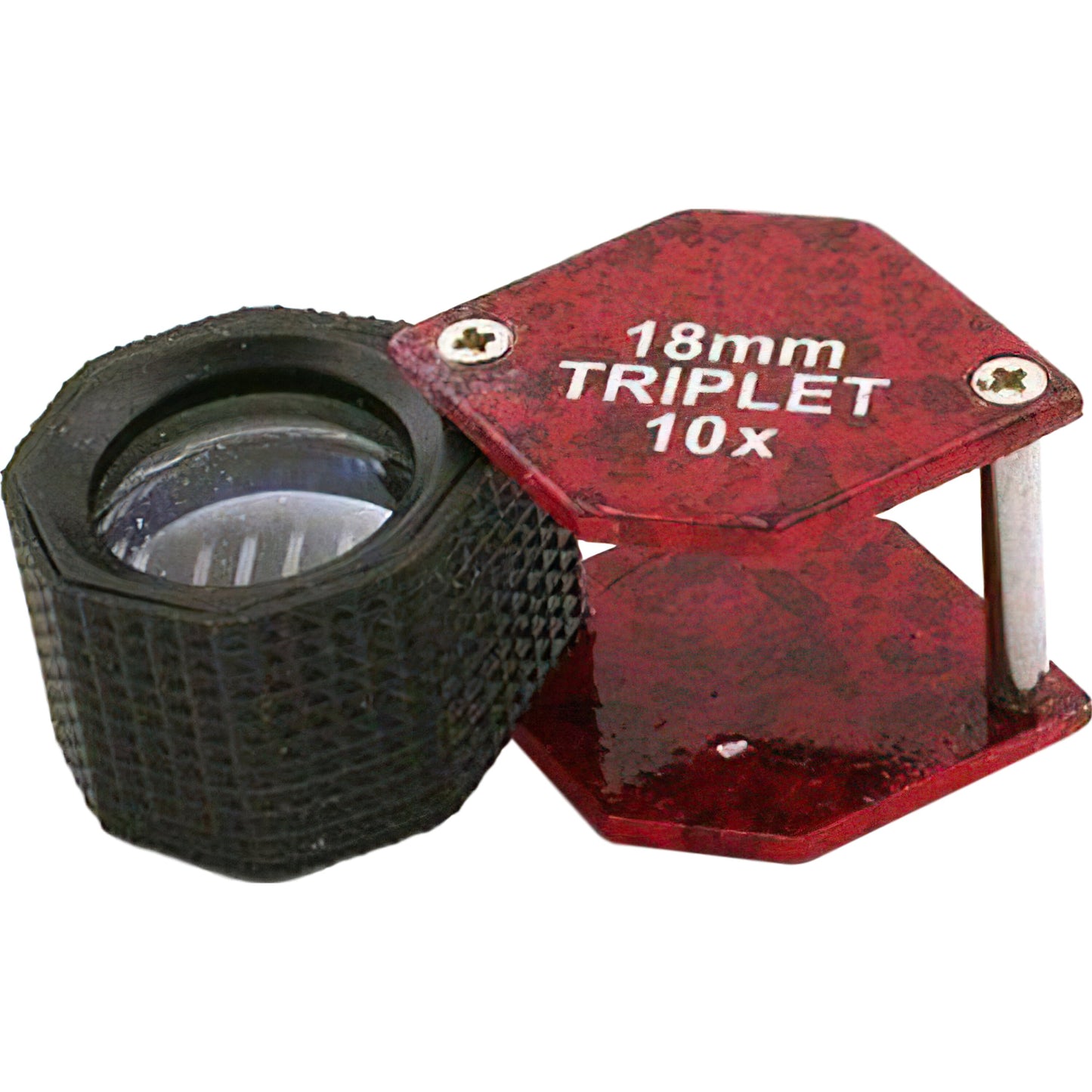 10x Hexagon Loupe Red 18mm