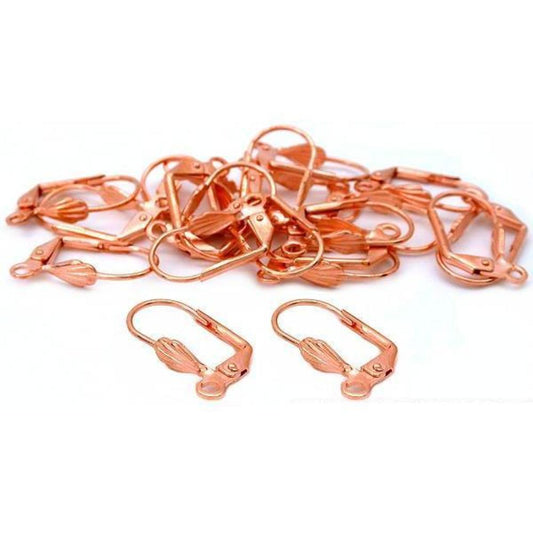 Leverback Earrings Copper Plated 18mm 10 Pairs