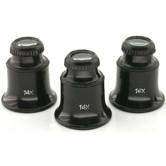 7x & 14x Double Eye Loupes 3Pcs