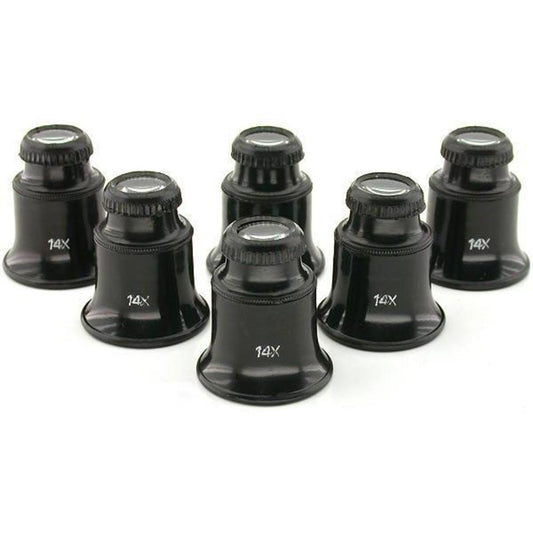 6 Double Eye Loupe Magnifier 7X 14X Jewelers Gem Tool