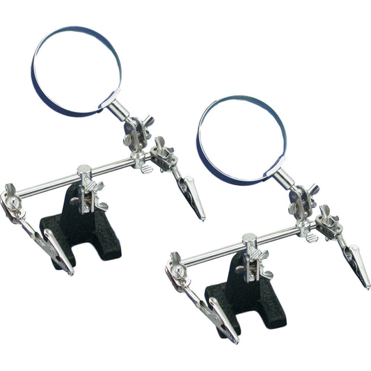 2 Third Hand Bases With Magnifiers Soldering Jewelry Design & Repair Tools