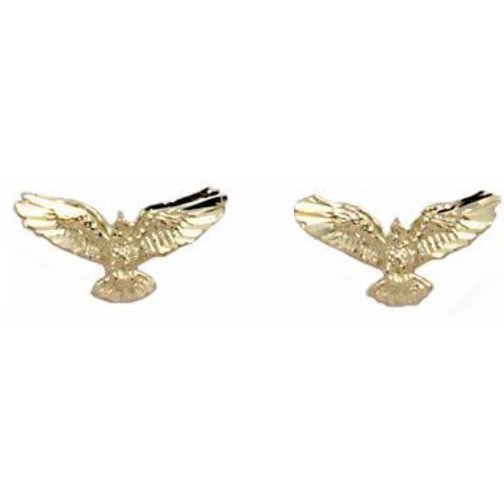 14K Yellow Gold Eagle Earrings with Gift Box