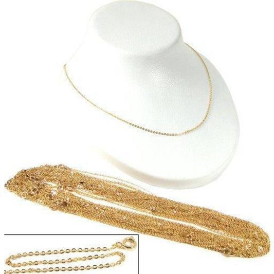 Cable Chains Gold Plated 18" 36Pcs