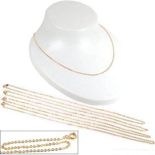 Cable Chains Gold Plated 18" 5Pcs