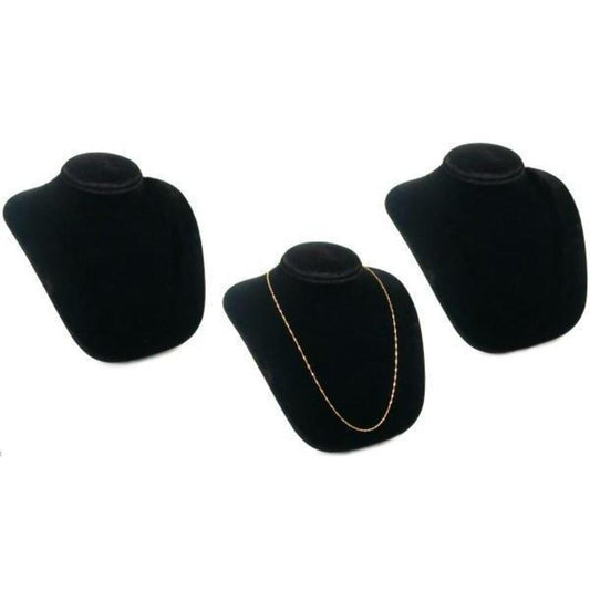 3 Velvet Necklace Bust Pendant Display Jewelry Showcase