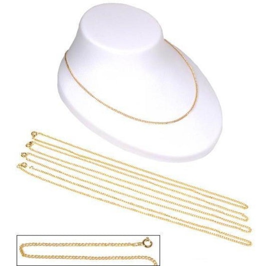 Link Chains Gold Plated 18" 5Pcs