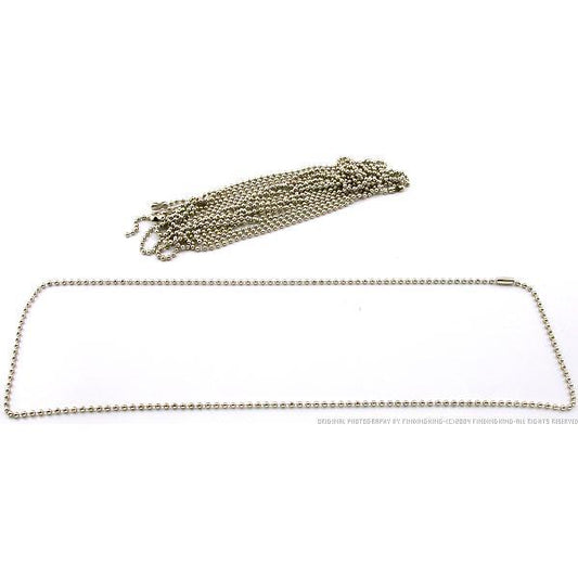 Bead Chains Nickel Plated 24" 6Pcs