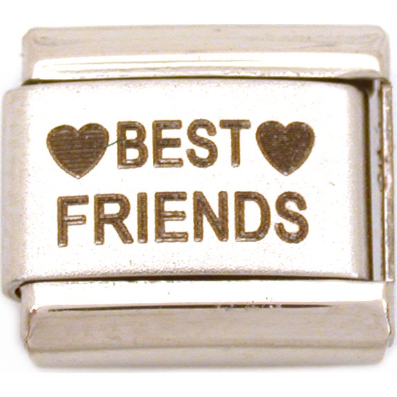 Best Friends Italian Charm Laser Bracelet Jewelry 9mm