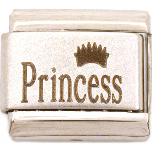 Stainless Steel Princess Italian Charm 9mm