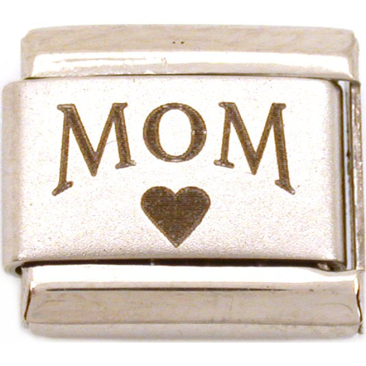 Mom Heart Italian Charm Laser Bracelet Love Jewelry 9mm