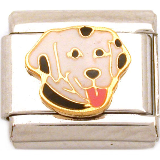 Dalmation Italian Charm Enamel Dog Bracelet Jewelry 9mm