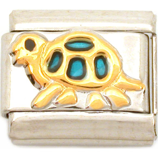 Pet Turtle Italian Charm Enamel Bracelet Jewelry 9mm