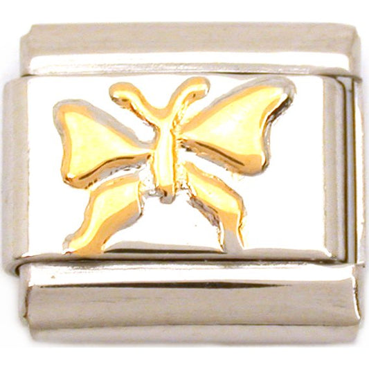 Butterfly Italian Charm Gold Plated Bracelet Jewelry