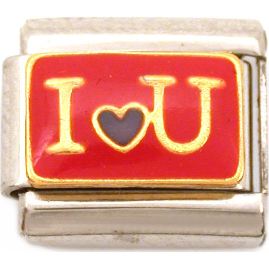 I Love You Italian Charm Enamel Bracelet Jewelry 9mm