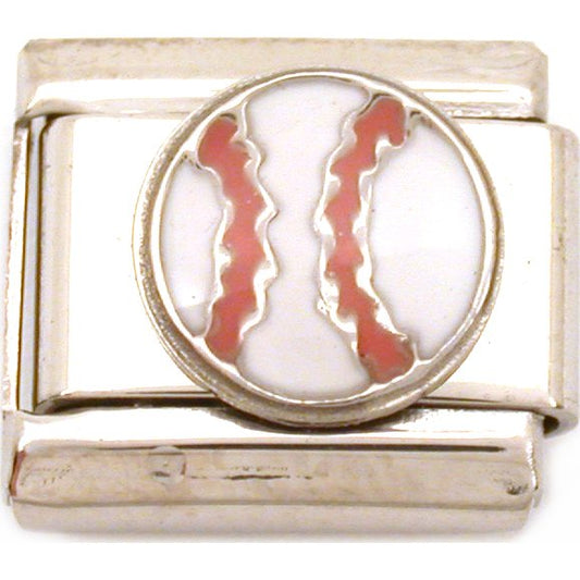 Baseball Italian Charm Enamel Sports Bracelet Jewelry