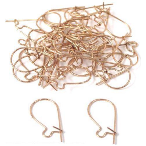 Kidney Wires Gold Plated 22 Gauge 17mm 18 Pairs