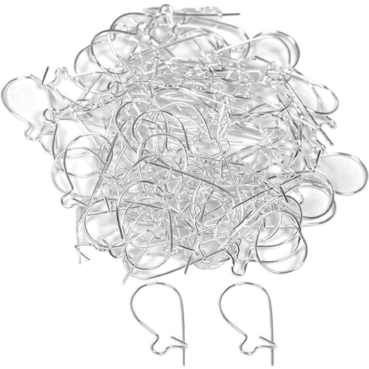 100 Kidney Wire Earrings Sterling Silver Part