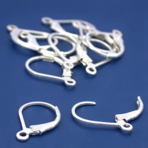 10 Sterling Silver Leverback Earrings Wire Jewelry 16mm x 11.5mm