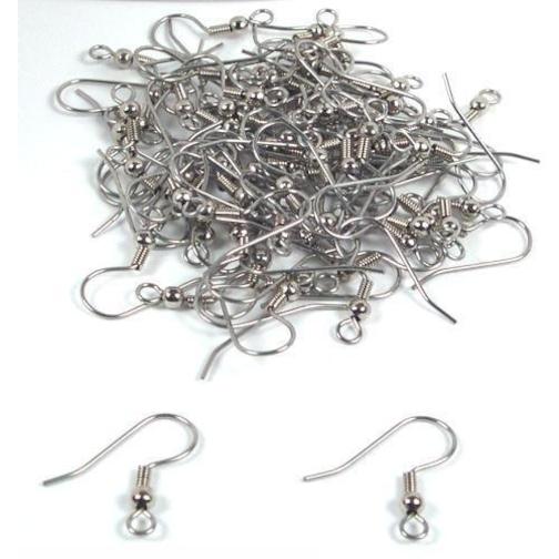Shepherd Hooks White Plated 22 Gauge 20mm 76Pcs