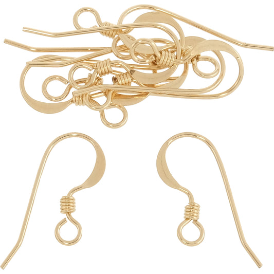 Shepherd Hooks 14k Gold 21 Gauge 14.4mm 5 Pairs