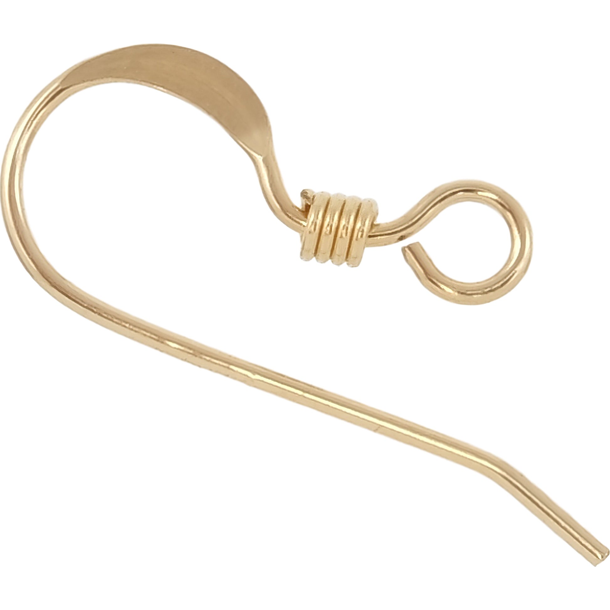 14 karat gold fish hook ear wires 50 Fish Hook Earring Wires 14K Gold Filled 21 Gauge – FindingKing
