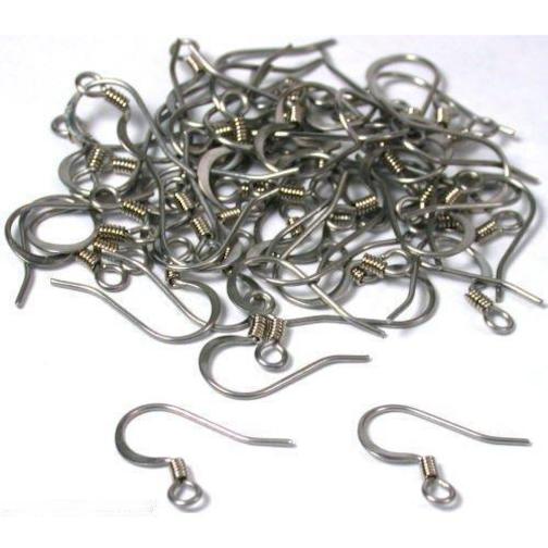 Shepherd Hooks White Plated 22 Gauge 17mm 50Pcs