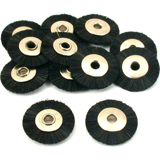 Stiff Hair Wheel Brushes 3/4" Jewelers Polishing Cleaning Jewelry Tools 12Pcs