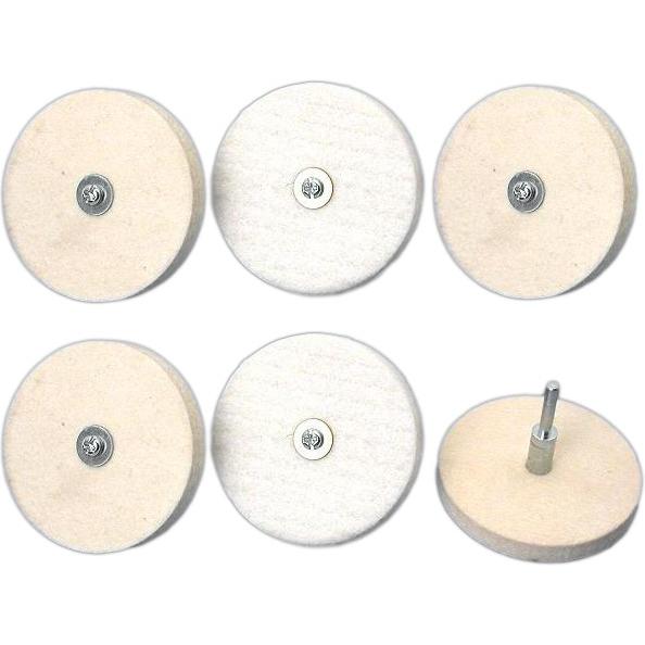 Felt Buffing Wheels 2" Jewelers Metal Polishing Rotary Tools  6Pcs