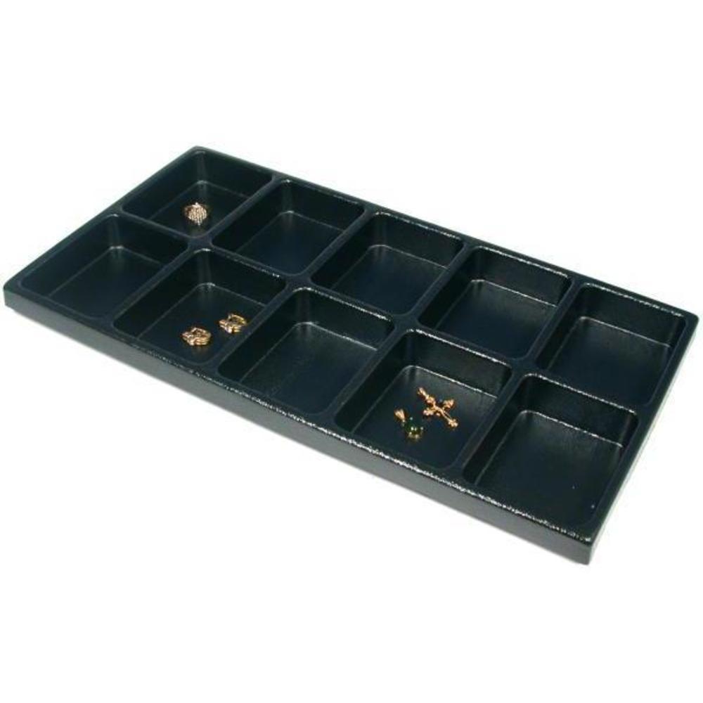 10 Compartment Display Tray Insert Plastic 14 1/8"